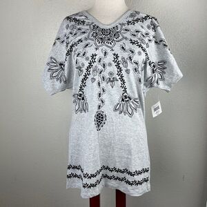 NWT JW Styles Short Sleeve Tunic T-Shirt Size M